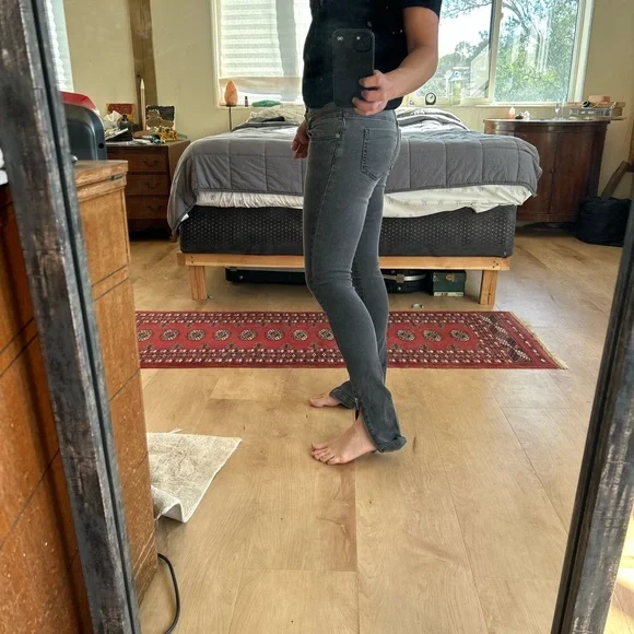 Anine Bing iron grey jeans with zippers - Picture 5 of 15